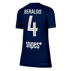 Fotbalové Dres Paris Saint-Germain Lucas Beraldo #4 Dámské Domácí Oblečení 2025-26 Krátký Rukáv